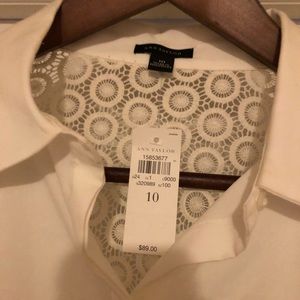 Ann Taylor white button-down shirt